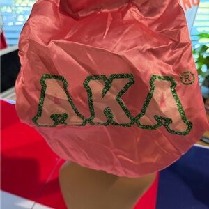 AKA Pink Satin Bonnet